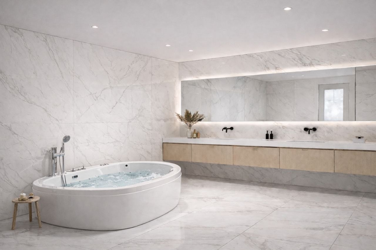 Łazienka i kuchnia po remoncie